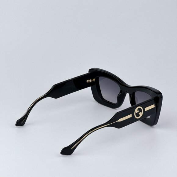 Gucci Women BRAND NEW Sunglasses Black Grey Gradient Butterfly GG1552S 001 - Picture 5 of 11